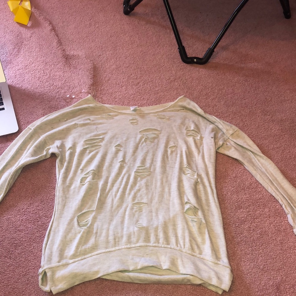 small distressed sweater